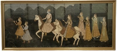 Lot 321 - A modern Indian gilt heightened print on...