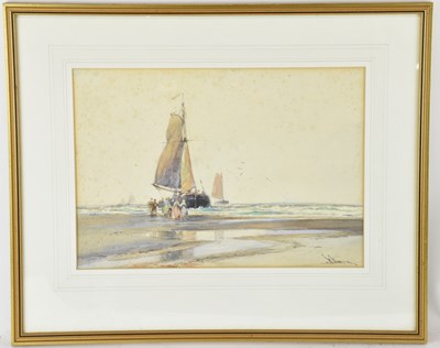 Lot 271 - W. KNOX; a 19th century watercolour, 'Seashore'...