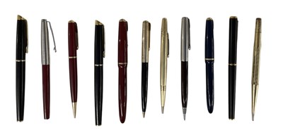 Lot 378 - A collection of eleven fountain and ballpoint...