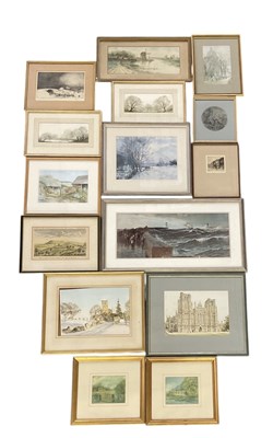 Lot 272 - A group of fifteen assorted pictures and...