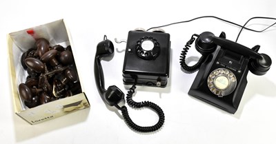 Lot 48 - Two vintage telephones and a selection of...