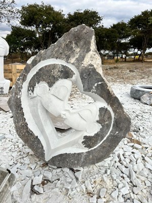 Lot 1007 - T CHINOFURA; an abstract white dolomite stone...