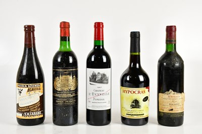 Lot 778 - RED WINE; five bottles of mixed red wine...