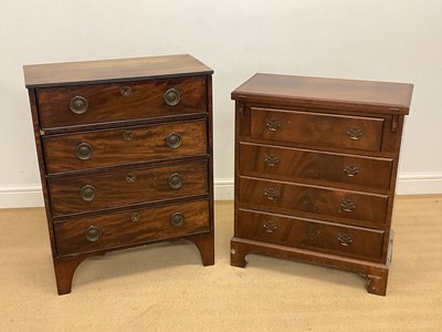 Lot 783 - A 19th century mahogany chest of four drawers,...