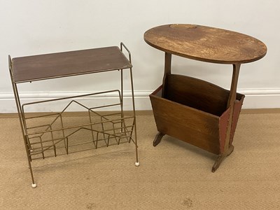 Lot 825 - A 1960s/70s magazine rack/occasional table and...