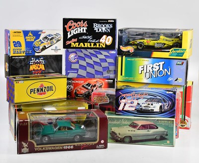 Lot 123 - A collection of scale model cars including...