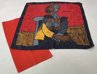 Lot 82 - A scarf featuring a Picasso Cubist portrait of...