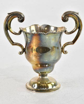 Lot 568 - WEST & SON; a George V hallmarked silver twin...