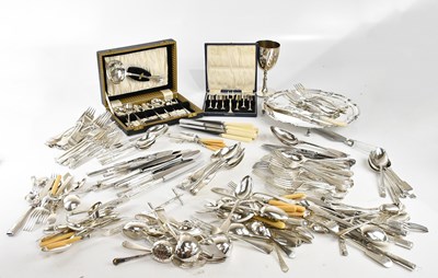 Lot 1 - A collection of assorted silver plate...