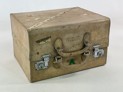 Lot 88 - DREW & SONS; a vellum travelling case, with...