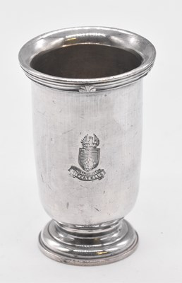 Lot 493 - THE KIT CAT CLUB; a silver plated shot glass...