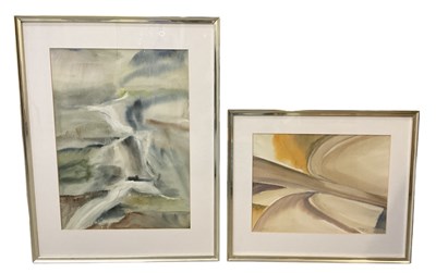 Lot 322 - PAT YALLUP; an abstract watercolour,...