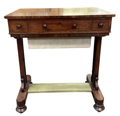 Lot 29 - A Victorian mahogany sewing table, with...