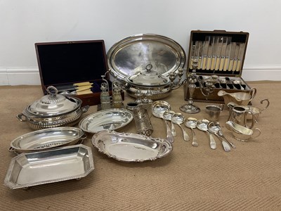 Lot 436 - A quantity of silver plate including cutlery.