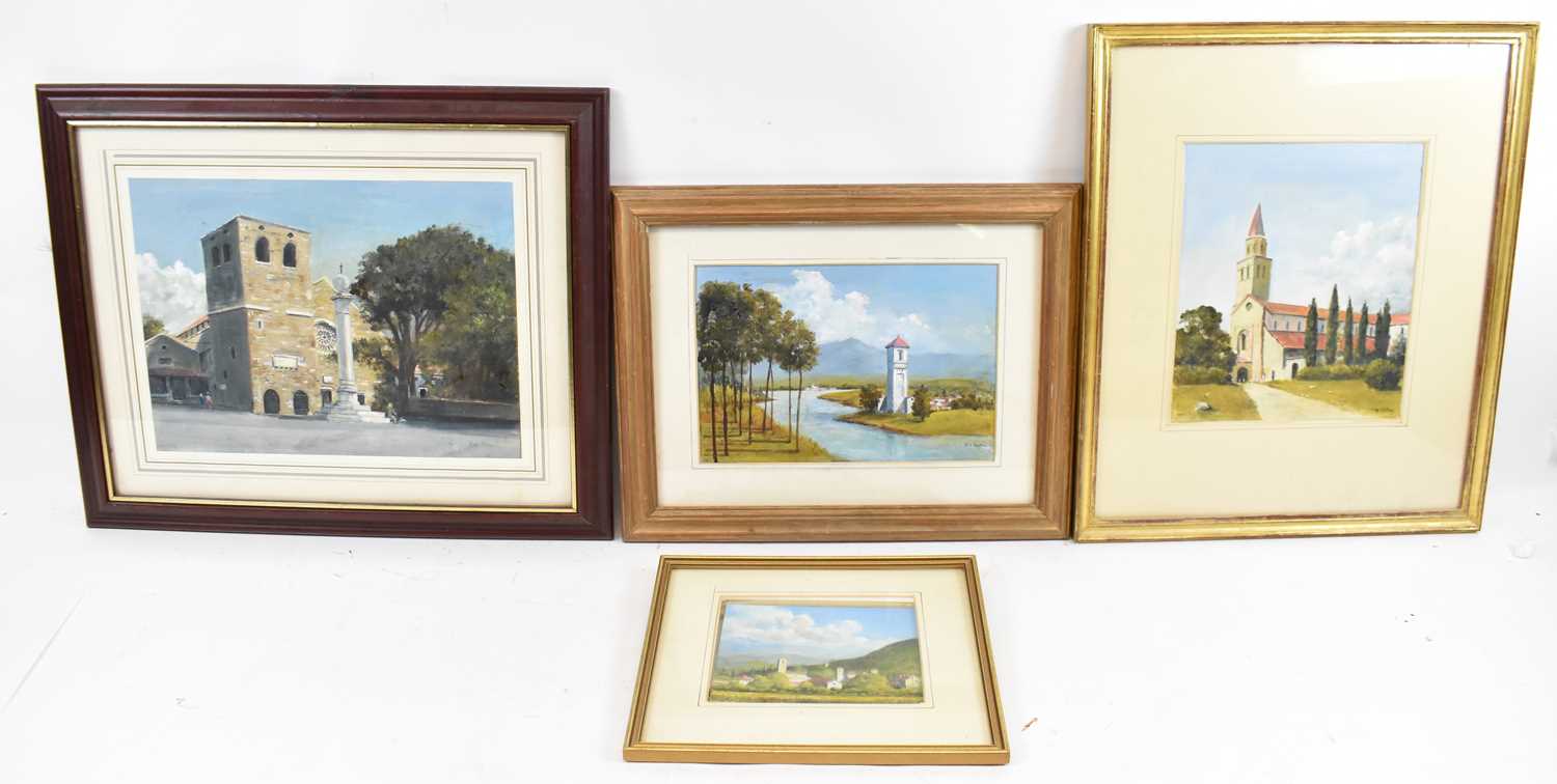 Lot 249 - COLONEL RAY ARTHUR OBE; four various oils on...