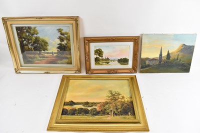 Lot 296 - COLONEL RAY ARTHUR OBE; oil on canvas, view...