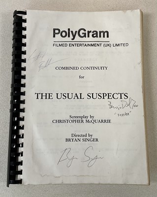 Lot 276 - THE USUAL SUSPECTS; a signed script to the...