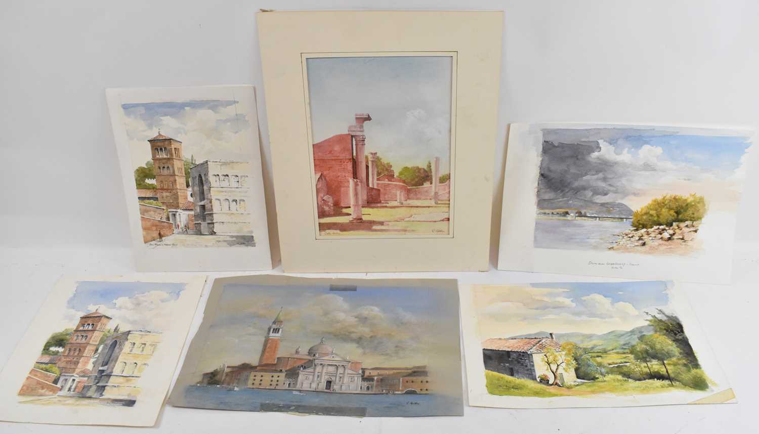 Lot 297 - COLONEL RAY ARTHUR OBE; a pair of watercolours...