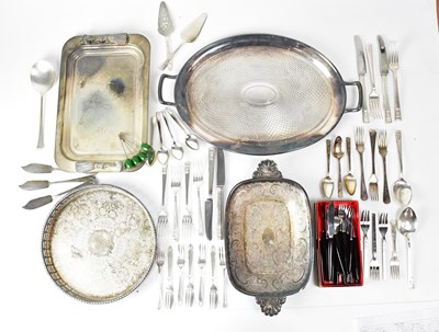 Lot 892 - A quantity of various silver plated cutlery,...