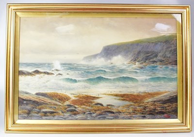 Lot 647 - W G FITZSIMONS; watercolour, 'Stormy Weather...