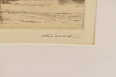 Lot 192 - ARTHUR EVERSHED; etching, 'Discharging Cargo',...