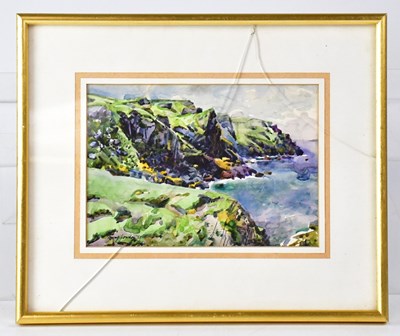 Lot 387 - STEWART LOWDON (born 1932); watercolour, 'View...