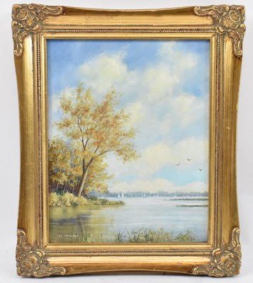 Lot 321 - IAN PATERSON; oil on board, Chichester Harbour,...