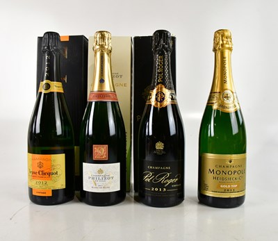 Lot 753 - CHAMPAGNE; four bottles including Monopole...