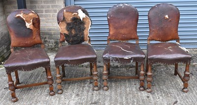 Lot 136 - A set of four early 20th century oak and...