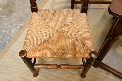 Lot 2278 - A small oak refectory table with rounded...