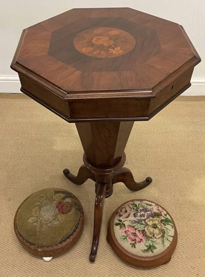 Lot 126 - A 19th century trumpet sewing table, height...