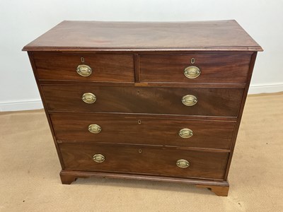 Lot 823 - A 19th century mahogany chest of two over...