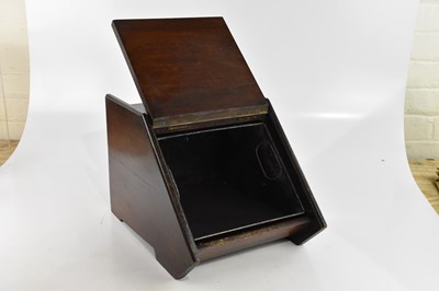 Lot 2378 - A 19th century mahogany Art Nouveau coal...