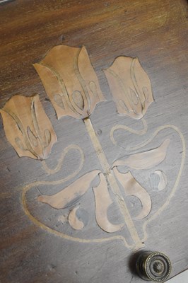Lot 2378 - A 19th century mahogany Art Nouveau coal...