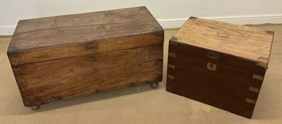 Lot 824 - A pair of camphor wood chests, the larger 54 x...