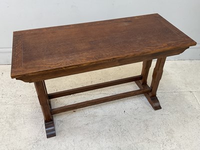 Lot 164 - A 1920s oak side table on block legs, height...