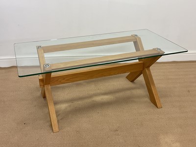 Lot 811 - A modern contemporary beech framed coffee...