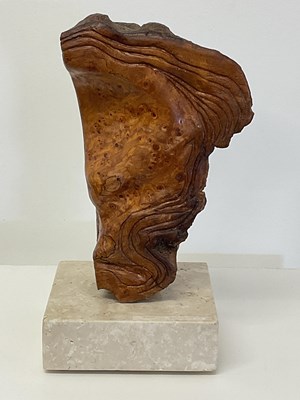 Lot 161 - A wooden sculpture of natural organic form,...