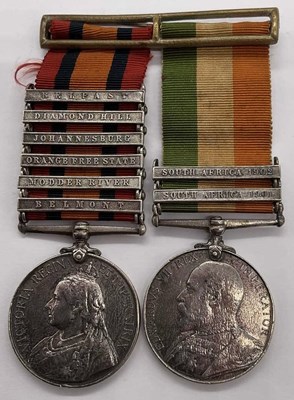 Lot 58 - Queen and King's South Africa medal group, the...