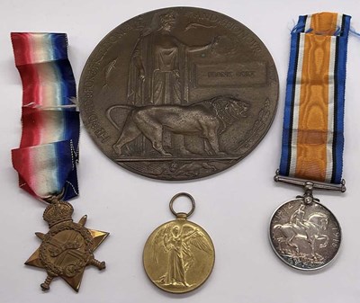 Lot 59 - A WWI medal group awarded to 4073 Dvr. Frank...