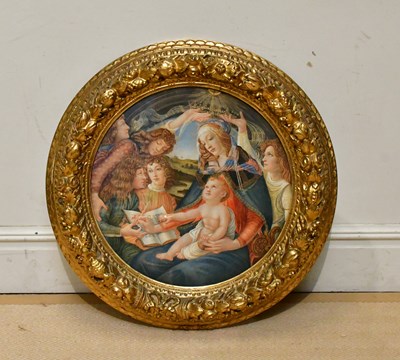 Lot 804 - AFTER BOTTICELLI; a 19th century watercolour, '...