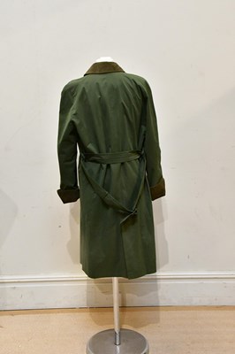 Lot 1999 - BURBERRY; a full length lady's green trench...