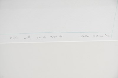Lot 35 - COLETTE DOBSON; mixed media, 'Nude with Exotic...