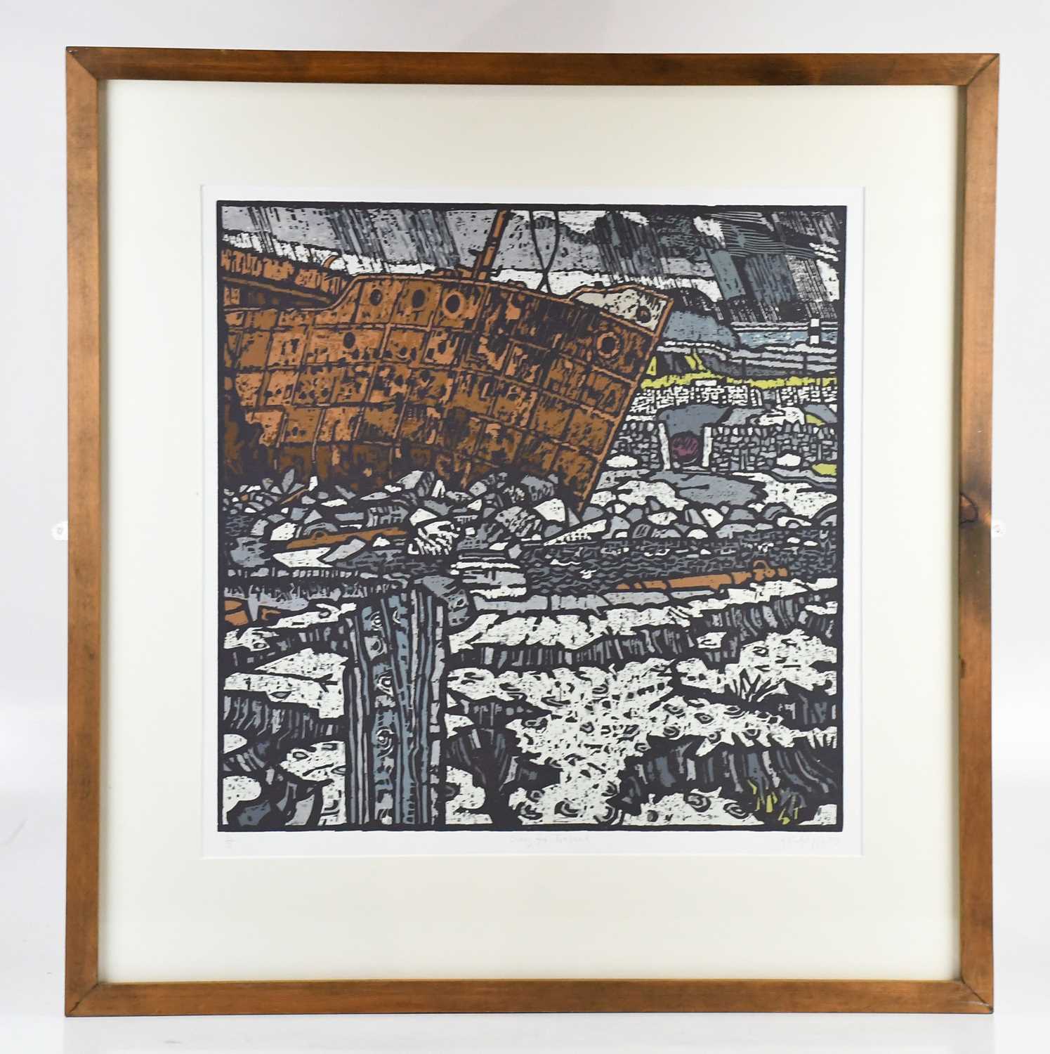 Lot 22 - ANTHONY RATCLIFFE (b.1954); woodcut print,...