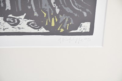 Lot 22 - ANTHONY RATCLIFFE (b.1954); woodcut print,...