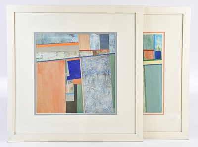 Lot 34 - IAN CHAPMAN; a pair of collages, 'Alentejo',...