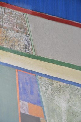 Lot 34 - IAN CHAPMAN; a pair of collages, 'Alentejo',...