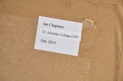 Lot 34 - IAN CHAPMAN; a pair of collages, 'Alentejo',...