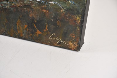Lot 117 - BRUNO CAVELLEC; oil on canvas, 'Approaching...