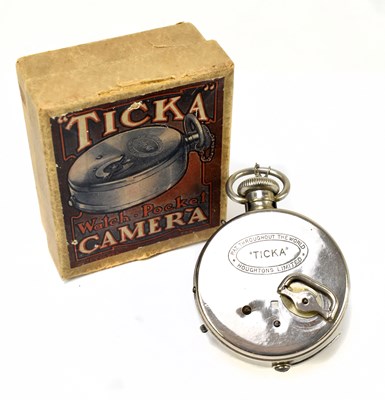 Lot 65 - TICKA; a chrome watch pocket camera